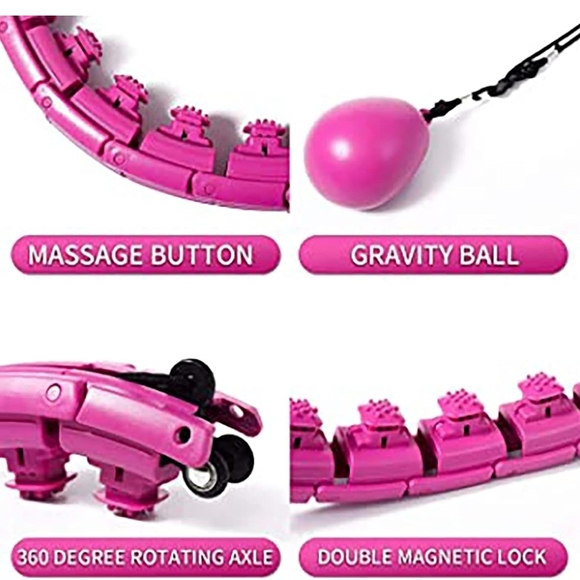 Weighted Smart Hula Hoop 2 in 1 for Abdomen Fitness and Weight Loss - Picture 5 of 10